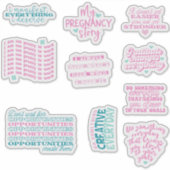 Sticker ensemble de miroirs d'affirmation positive (Devant)