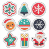 Sticker Ensemble de Noël Coloré (Devant)