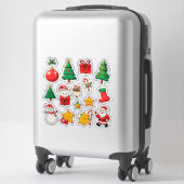 Sticker Ensemble de Noël Coloré (Sur valise)