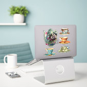 Sticker Ensemble de thé victorien Whimsical (Ordinateur portable sur le bureau)