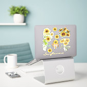 Sticker ensemble de Tournesol (Ordinateur portable sur le bureau)