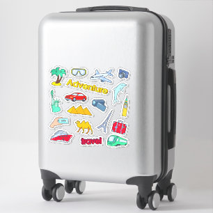 Sticker Ensemble de voyage aventure multiples destinations