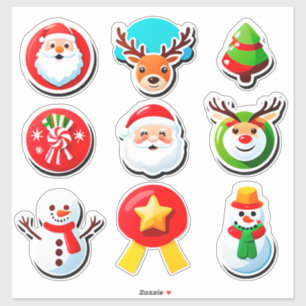 Sticker Ensemble d'éléments de fête de Noël 🎄✨