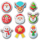 Sticker Ensemble d'éléments de fête de Noël 🎄✨ (Devant)