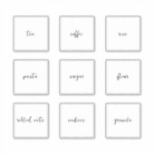 Sticker Ensemble d'étiquettes manuscrites pour garde-mange (Devant)