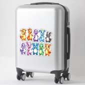 Sticker Ensemble divertissant d'autocollants animaliers (Sur valise)