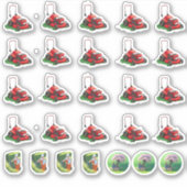 Sticker Ensemble d'organisateur de tondeuse à gazon. (Devant)