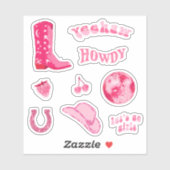 Sticker Ensemble esthétique rose girly tendance mignon de (Feuille)