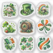 Sticker Ensemble fantaisiste de la Saint-Patrick de folklo (Devant)