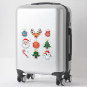 Sticker Ensemble festif de Noël (Sur valise)