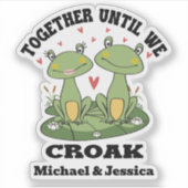 Sticker Ensemble Jusqu'À Ce Que Nous Crochions Funky Frog  (Devant)