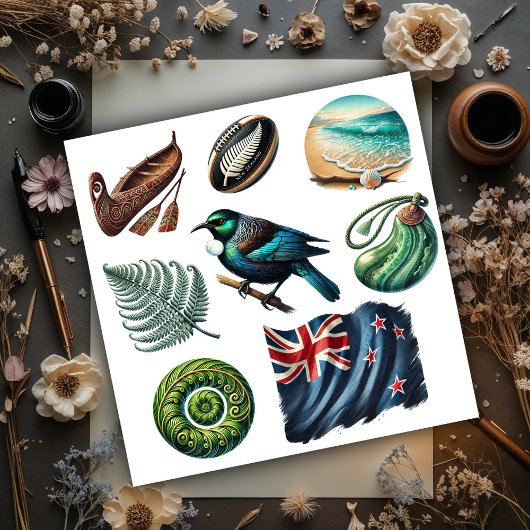 Sticker Ensemble Kiwiana de Nouvelle-Zélande 1