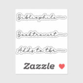 Sticker Ensemble Lover livre manuscrit (Feuille)