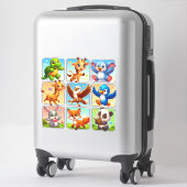 Sticker Ensemble magique d'autocollants animaliers (Sur valise)