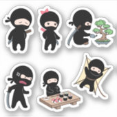 Sticker Ensemble minuscule Ninja 2 (Devant)