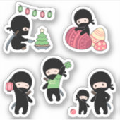 Sticker Ensemble minuscule Ninja 6 (Devant)