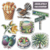 Sticker Ensemble Néo-Zélandais Kiwiana 4  (Devant)