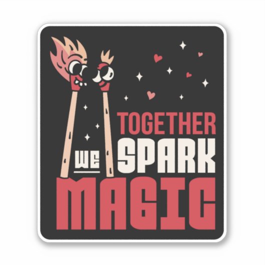 STICKER ENSEMBLE, NOUS SPARK MAGIC CORCHES COUPLE (Devant)