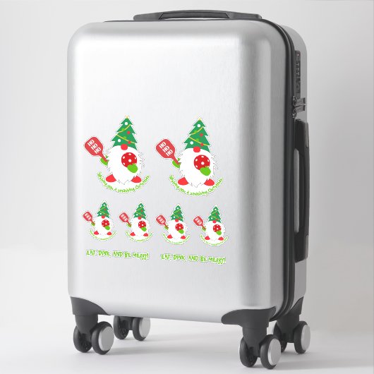 Sticker Ensemble 🎅 pickleball de Noël (Sur valise)