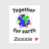 Sticker Ensemble pour la terre (Feuille)