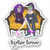 Sticker Ensemble pour toujours moderne crâne à sucre Couch (Devant)