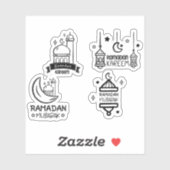 Sticker Ensemble Ramadan Moubarak Kareem (Feuille)