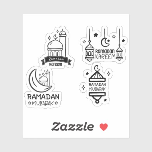Sticker Ensemble Ramadan Moubarak Kareem (Feuille)