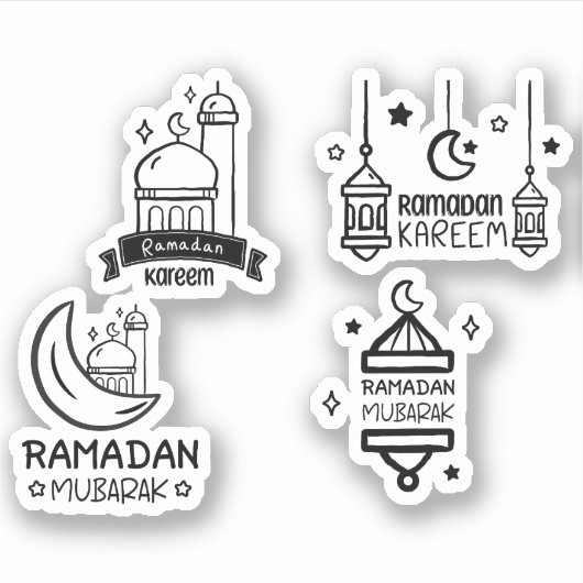 Sticker Ensemble Ramadan Moubarak Kareem (Devant)