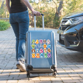 Sticker Ensemble ratifiant de vignettes caricaturales (Valise Insitu)