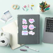 Sticker Ensemble rose tendance (Couverture iPad)