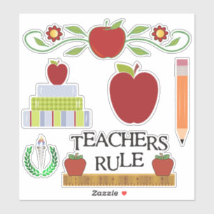 Sticker Ensemble thématique de l'enseignant de l'école
