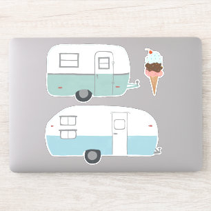 Sticker Ensemble vintage de campeur de remorque de rv