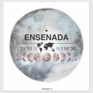Sticker Ensenada, Mexique, Basse Californie, Aquarelle Des