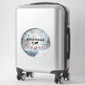 Sticker Ensenada, Mexique, Basse Californie, Aquarelle Des (Sur valise)