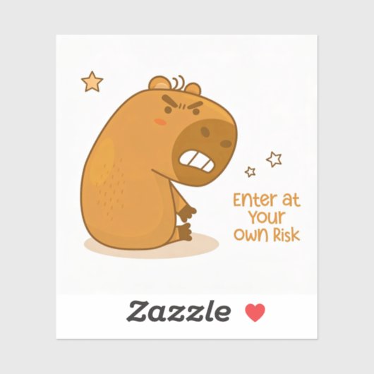 Sticker Enter at Your Own Risk (Feuille)