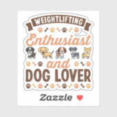 Sticker Enthousiaste et cadeau Amoureux des chiens (Feuille)