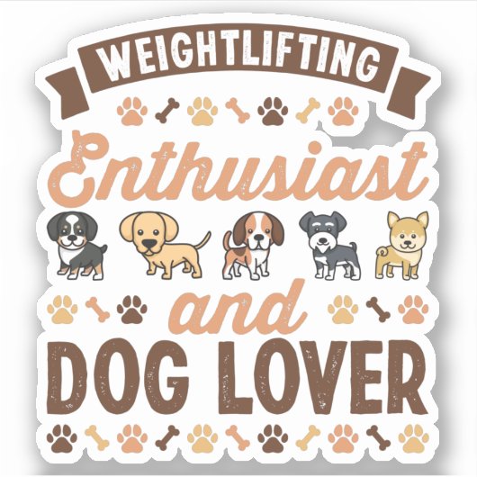 Sticker Enthousiaste et cadeau Amoureux des chiens (Devant)