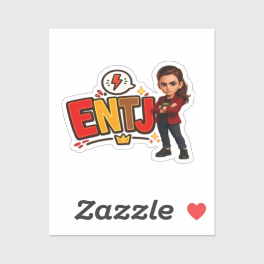 Sticker ENTJ — A Conquistadora Visionária (Feuille)