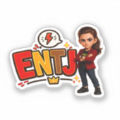 Sticker ENTJ — A Conquistadora Visionária (Recto)