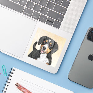 Sticker Entlebucher Mountain Dog Painting Original Chien A