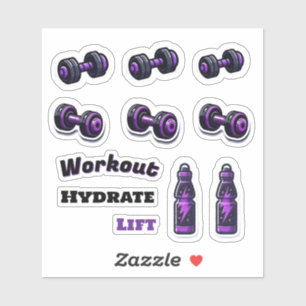Sticker Entraînement de motivation Fitness Haltères 