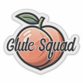 Sticker Entraînement Fitness Glute Squad Peach (Devant)