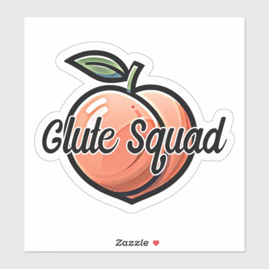 Sticker Entraînement Fitness Glute Squad Peach (Feuille)