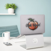 Sticker Entraînement Fitness Glute Squad Peach (Ordinateur portable sur le bureau)