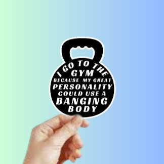 Sticker Entraînement Fitness Gym Drôle Je Vais À La Salle