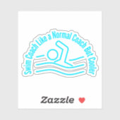 Sticker Entraîneur de natation comme un entraîneur normal  (Feuille)