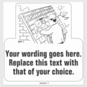 Sticker Entrepreneur de toiture ou promoteur de toiture (Feuille)