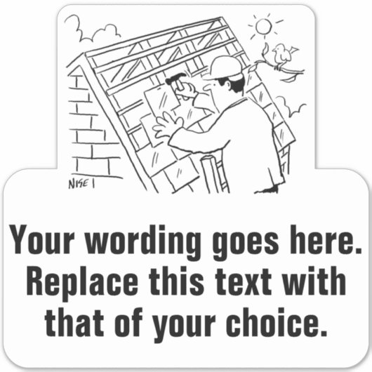 Sticker Entrepreneur de toiture ou promoteur de toiture (Devant)