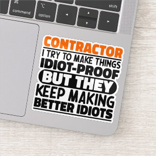 Sticker Entrepreneur J'Essaie De Rendre Les Choses Drôle D