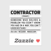 Sticker Entrepreneur Noun Cool Maison Constructeur Idée ac (Feuille)